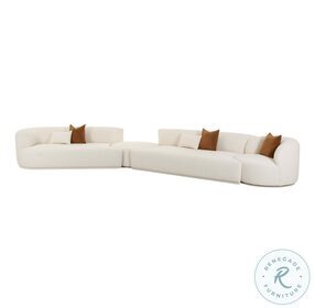 Fickle Cream Boucle Modular LAF Sectional