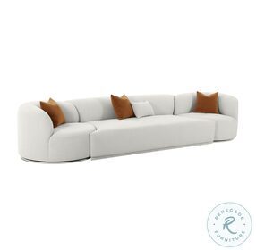 Fickle Grey Velvet 3 Piece Modular Sofa