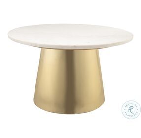 Bleeker Marble and Brushed Gold Cocktail Table
