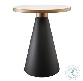 Richard White and Black Marble Side Table