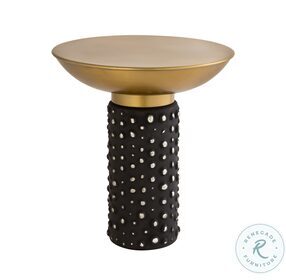 Blaze Antique Brass And Black Side Table