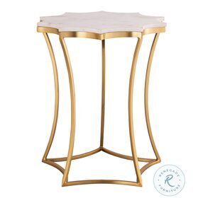 Camilla Gold Marble Side Table by Inspire Me Home Decor