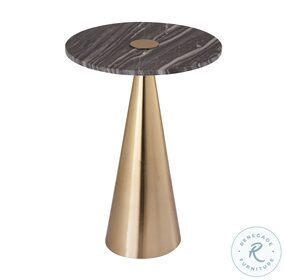 Addyson Grey Marble And Gold Side Table