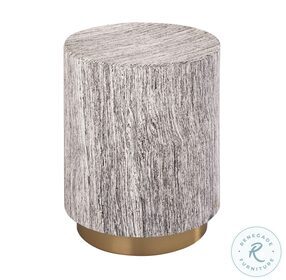 Dahlia Distressed White Side Table