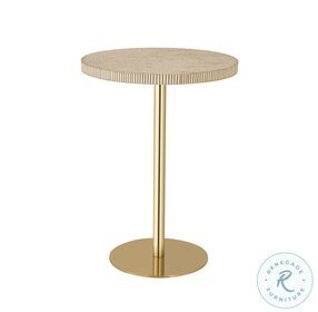 Fiona Gold and Natural Marble Side Table