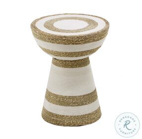 Wren Natural And White Striped Side Table
