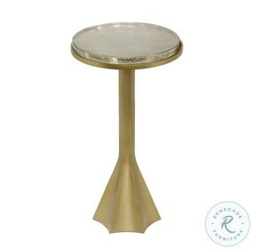 Gabrielle Antique Brass Round Side Table