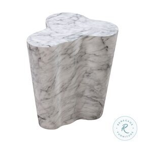 Slab Marble Short Side Table