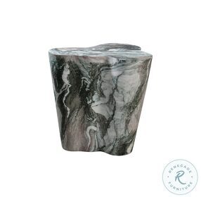 Slab Grey And Blush Faux Marble Short Side Table