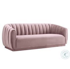 Arno Blush Velvet Sofa