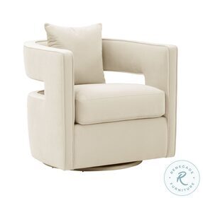 Kennedy Cream Velvet Swivel Chair