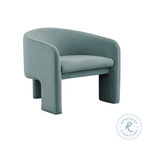 Marla Sea Blue Velvet Accent Chair