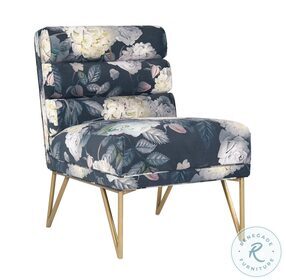 Kelly Floral Velvet Chair