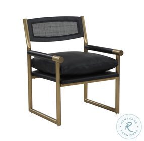 Harlow Black Vegan Leather Chair