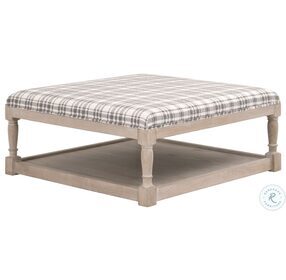 Townsend Performance Tartan Charcoal Upholstered Coffee Table