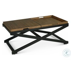 Topeka Brown Walnut And Ebony Cocktail Table