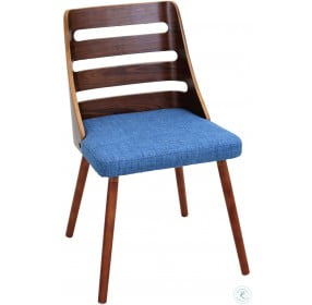 Trevi Blue And Walnut Dining Chair