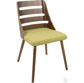 Trevi Green And Walnut Dining Chair