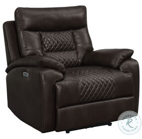 Campo Trinidad Brown Power Recliner with Power Headrest
