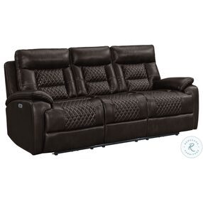 Campo Trinidad Brown Power Reclining Sofa with Power Headrest