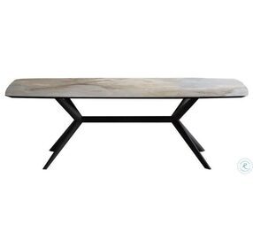 Tronco Ceramic And Black 79" Dining Table