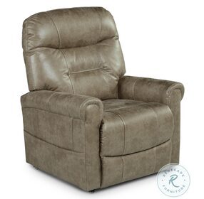 Ottawa Camel Vinyl Power Lift Chair with Heat And Massage
