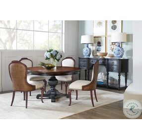 Charleston Brown And Black 74" Extendable Dining Room Set