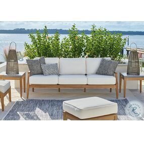 Coastal Living Chesapeake Canvas Natural Outdoor Sofa
