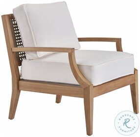 Coastal Living Chesapeake Beige and Natural teak Outdoor Lounge Chair