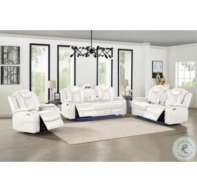 Orion White Dual Reclining Living Room Set