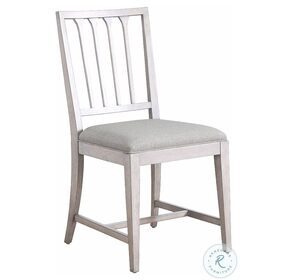 Past Forward Distressed Dover White Slat Back Side Chair Set of 2