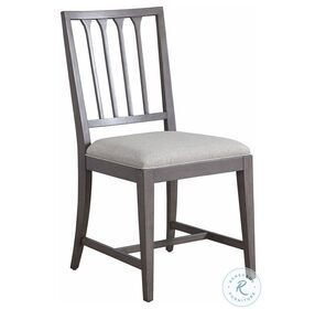 Past Forward Distressed Flagstone Slat Back Side Chair Set of 2