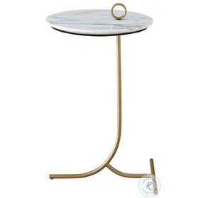 Tranquility Carrara Marble Accent Table