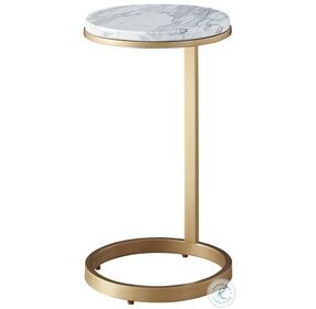 Tranquility Carrara Marble Side Table