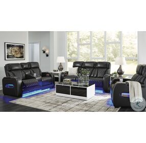 Boyington Black Power Reclining Living Room Set with Adjustable Headrest