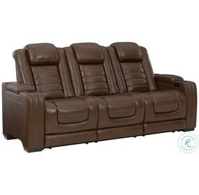 Backtrack Chocolate Power Reclining Sofa With Power Headrest