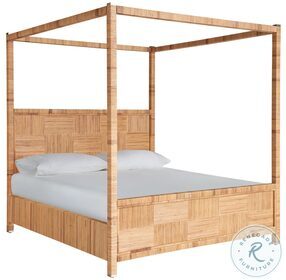 Weekender Natural Rattan Chatham Queen Poster Bed