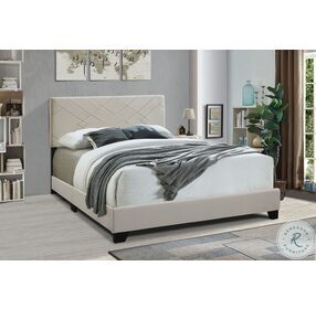 Jordan Champagne All In One Queen Upholstered Panel Bed