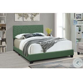Jordan Kelly Green All In One Queen Upholstered Panel Bed