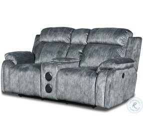 Tango Shadow Power Reclining Console Loveseat With Power Footrest