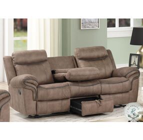 Harley Light Brown Power Reclining Sofa With Power Footrest