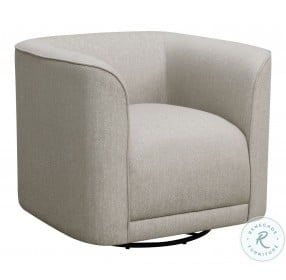 Ryan Parchment Gray Swivel Accent Chair