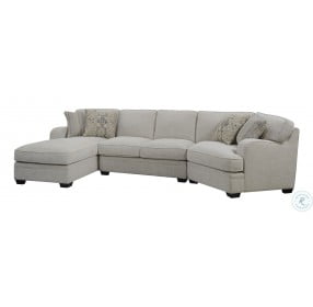 Analiese Ivory Tan Toast LAF Chaise Sectional
