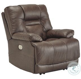 Wurstrow Umber Power Recliner with Adjustable Headrest
