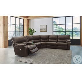 Family Circle Dark Brown 3 Piece Power Reclining LAF Sectional