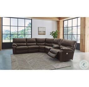 Family Circle Dark Brown 3 Piece Power Reclining RAF Sectional