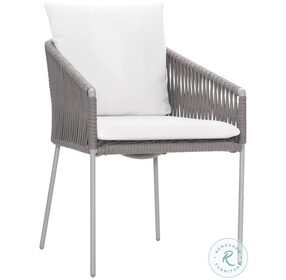 Amalfi White Outdoor Arm Chair