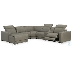 Correze Gray 6 Piece Power Reclining Sectional with LAF Chaise