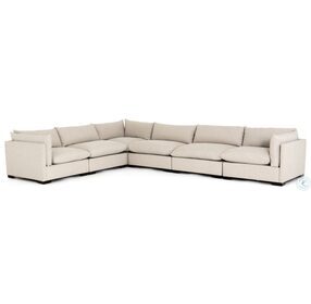 Westwood Bennett Espresso And Moon 6 Piece Sectional