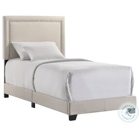 Zion Fog Twin Upholstered Panel Bed
